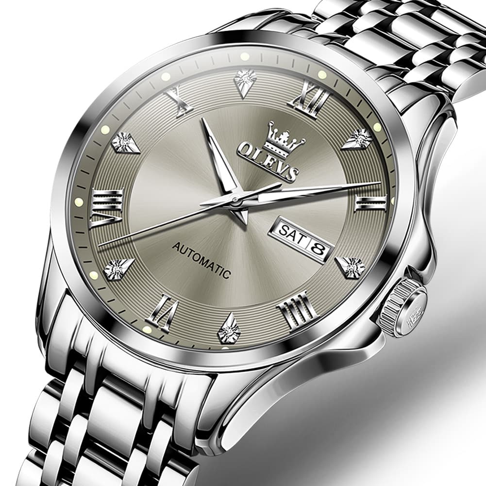 OLEVS 6702 Diamond Dial Automatic Mechanical Watch For Men