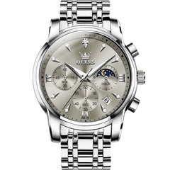 OLEVS 3639 Chronograph Moon Phase Quartz Watch for Men