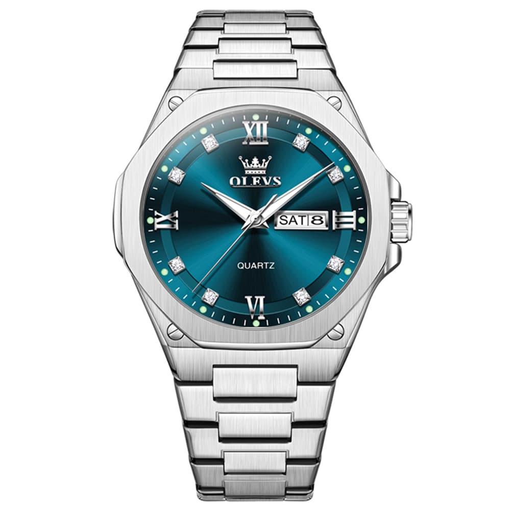 OLEVS 3736 Polygonal Diamond Quartz Watch for Men