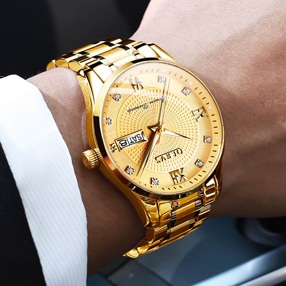 OLEVS 6603 Classic Automatic Mechanical Diamond Watch for Men