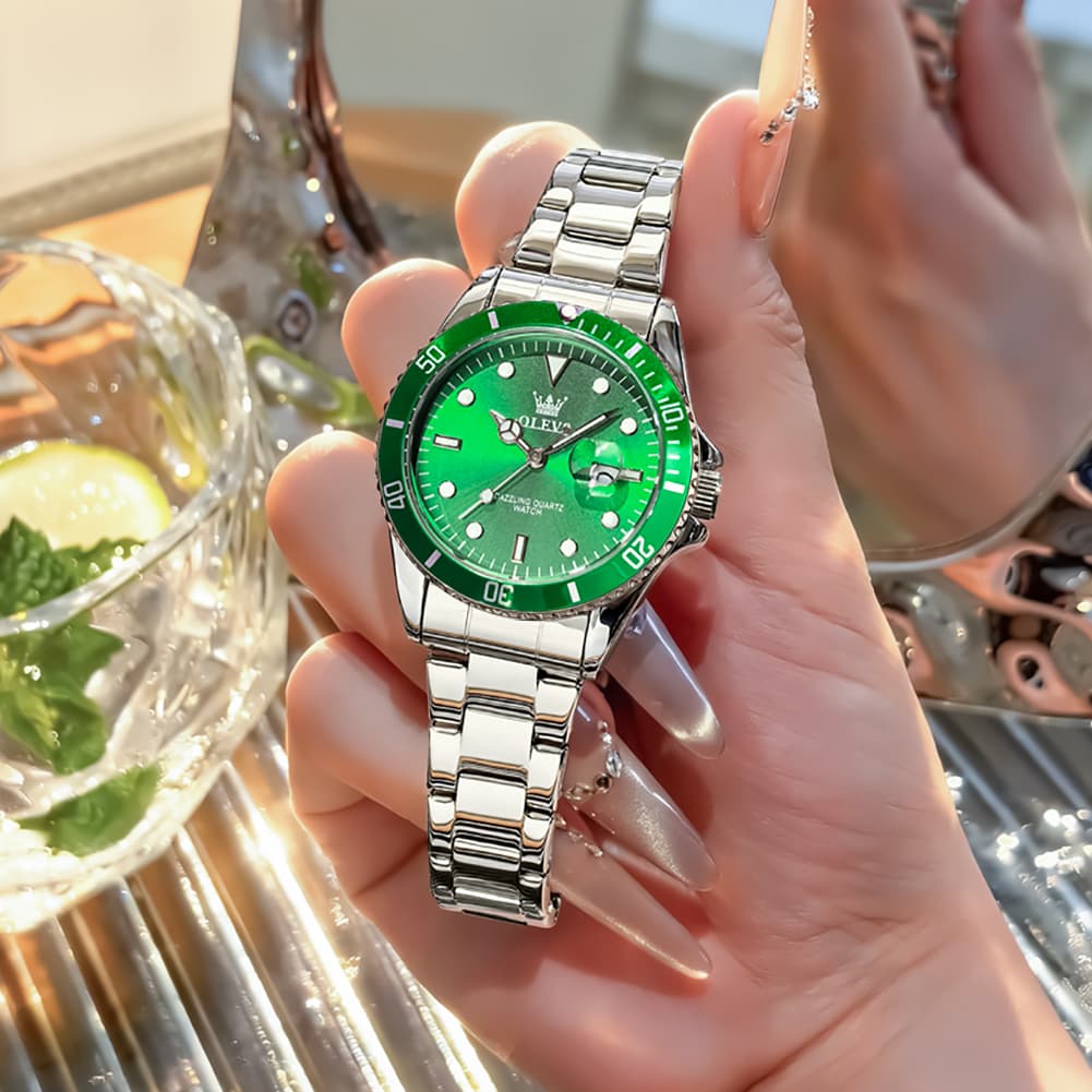 OLEVS 5885 Sporty Chic Luxury Dive Style Watch for Women