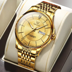 OLEVS Diamond Dial Day Date Automatic Mechanical Watch 9927 for Men