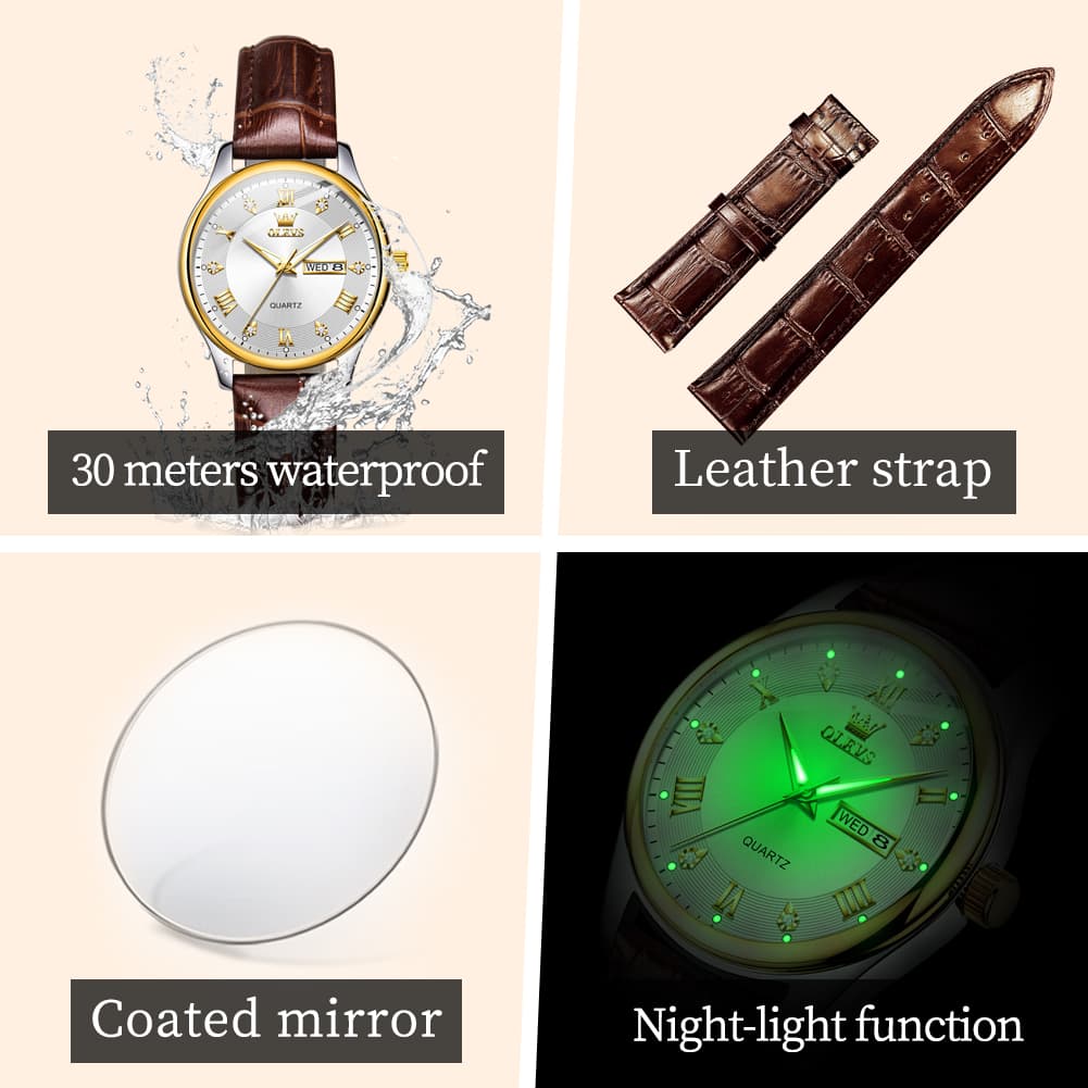 OLEVS 3649 Ultra-thin Classic Quartz Watch for Women