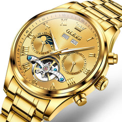OLEVS 7005 Multi Function Skeleton Mechanical Watch for Men