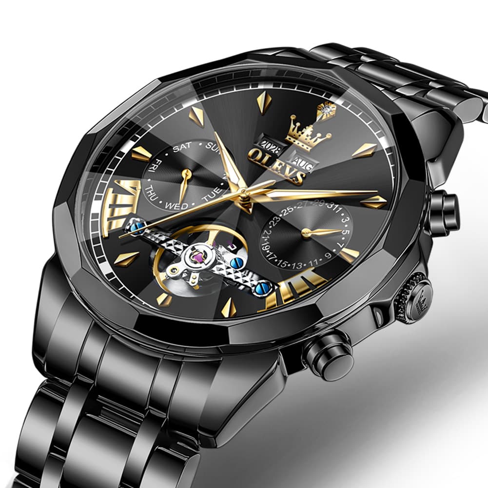 OLEVS 6619 Skeleton Mechanical Watch for Men