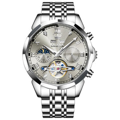 OLEVS 6620 Skeleton Moon Phase Mechanical Watch for Men
