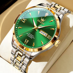 OLEVS Diamond Dial Day Date Automatic Mechanical Watch 9956 for Men