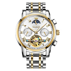 OLEVS 6617 Automatic Mechanical Tourbillon Moon Phase Watch for Men