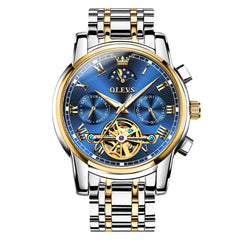 OLEVS 6617 Automatic Mechanical Tourbillon Moon Phase Watch for Men