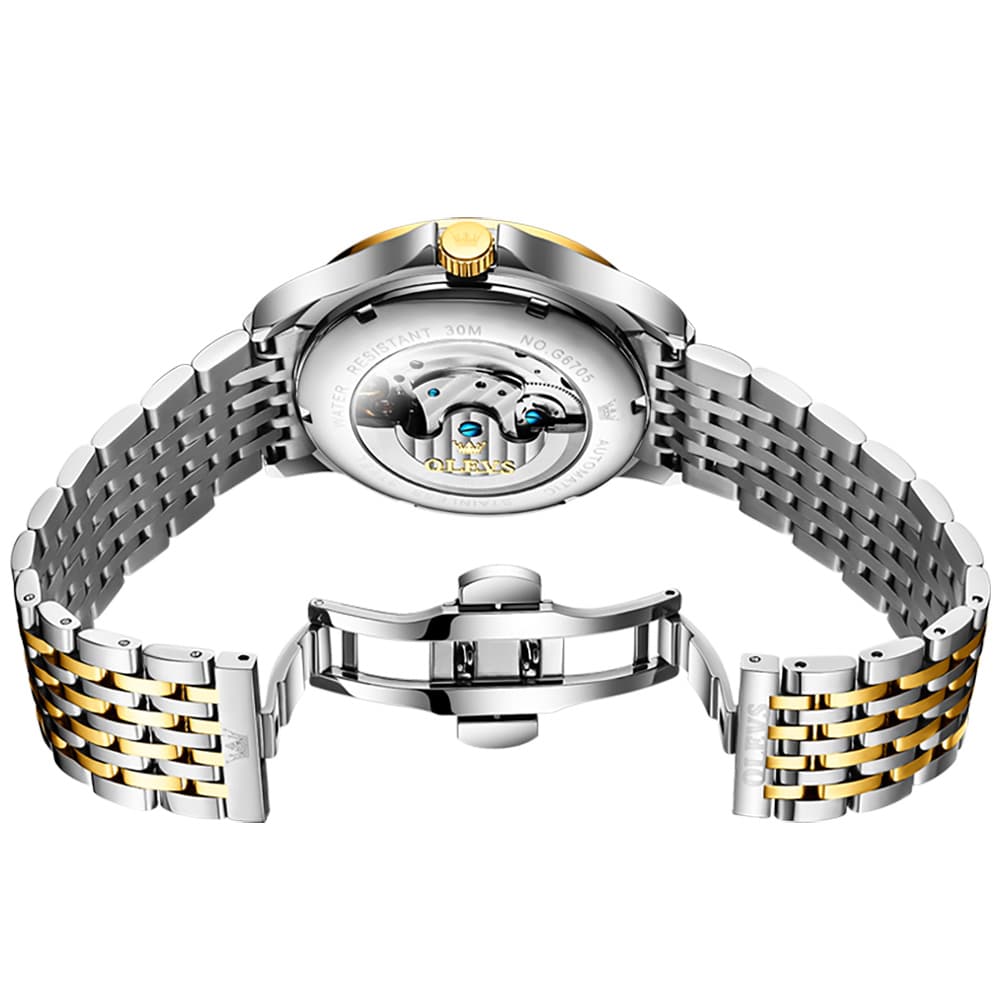 OLEVS 6705 Starry Sky Earth Tourbillon Automatic Mechanical Watch For Men