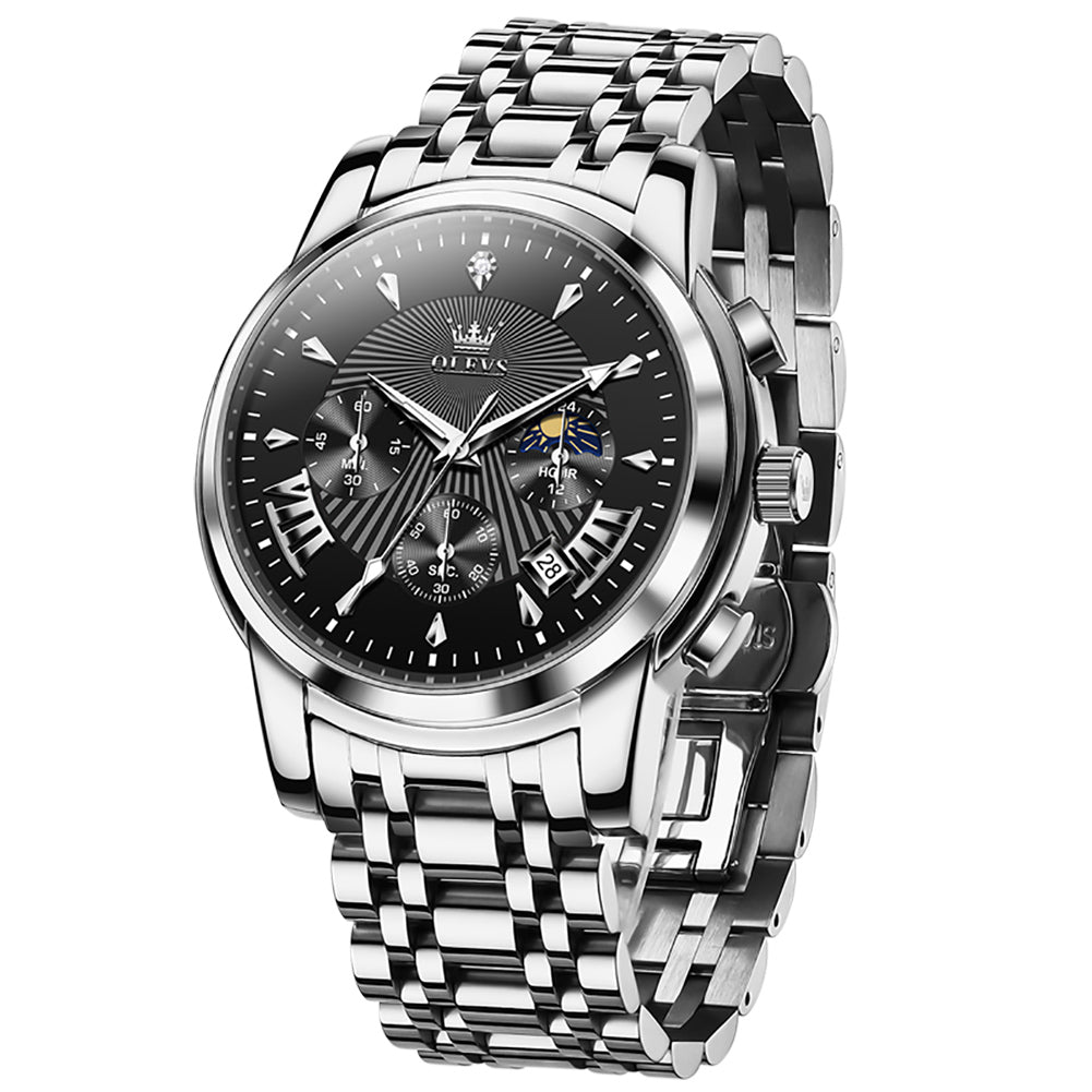 OLEVS 2892 Steel Chronograph Quartz Watch for Men