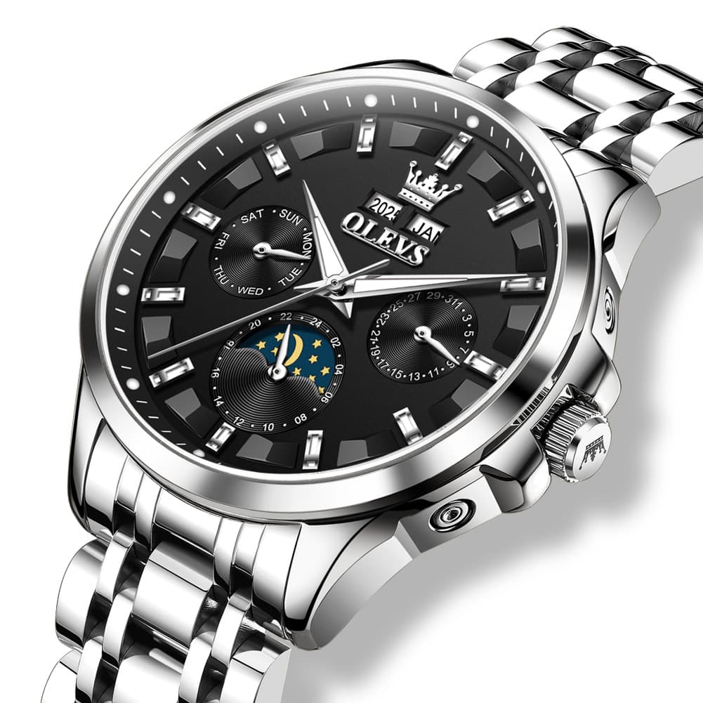 OLEVS 7070 Heavyweight Moon Phase Automatic Watch For Men