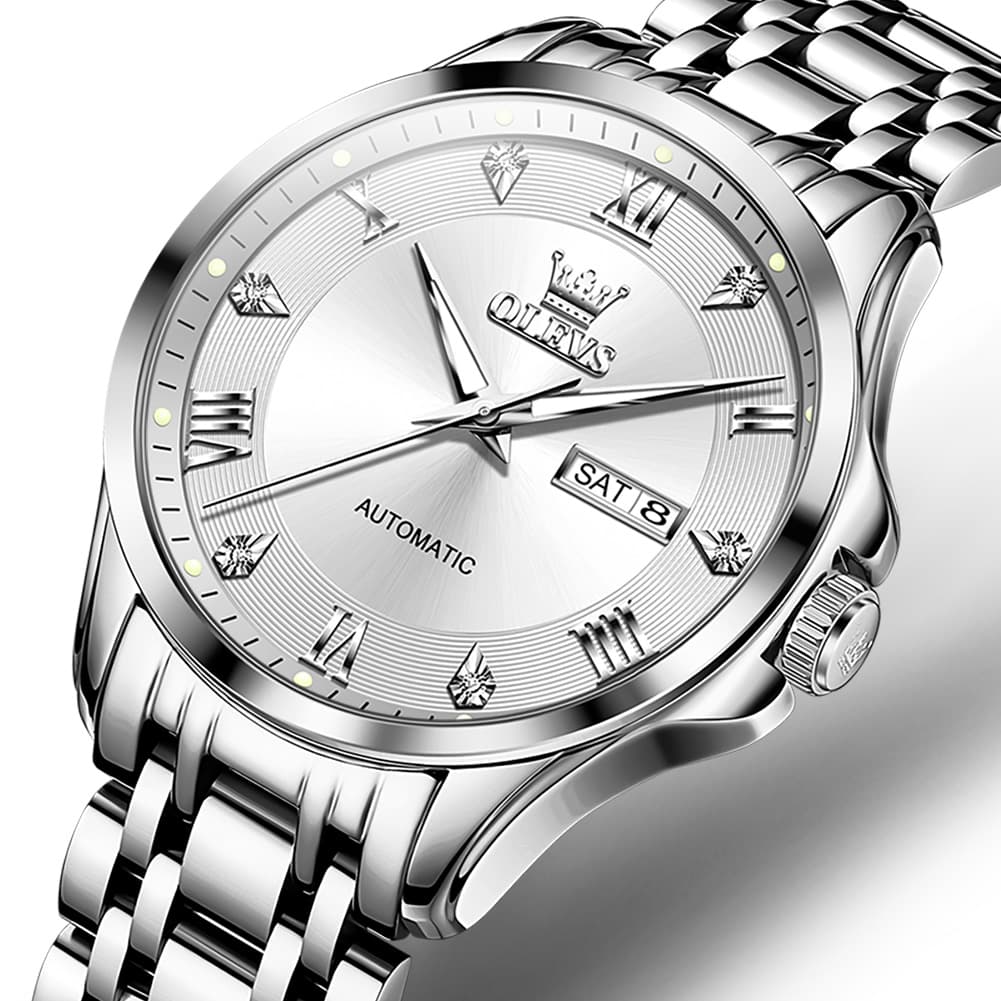 OLEVS 6702 Diamond Dial Automatic Mechanical Watch For Men
