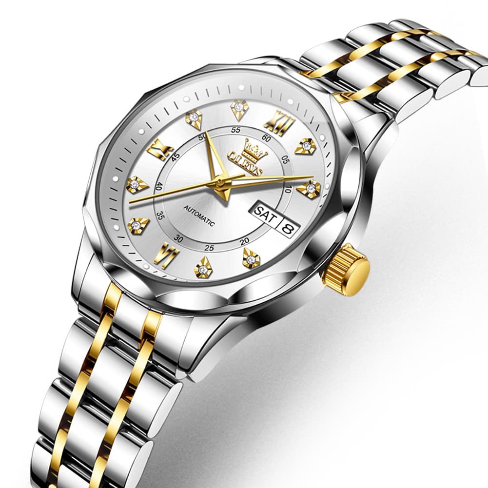 OLEVS 6727 Automatic Diamond Mechanical Watch For Women