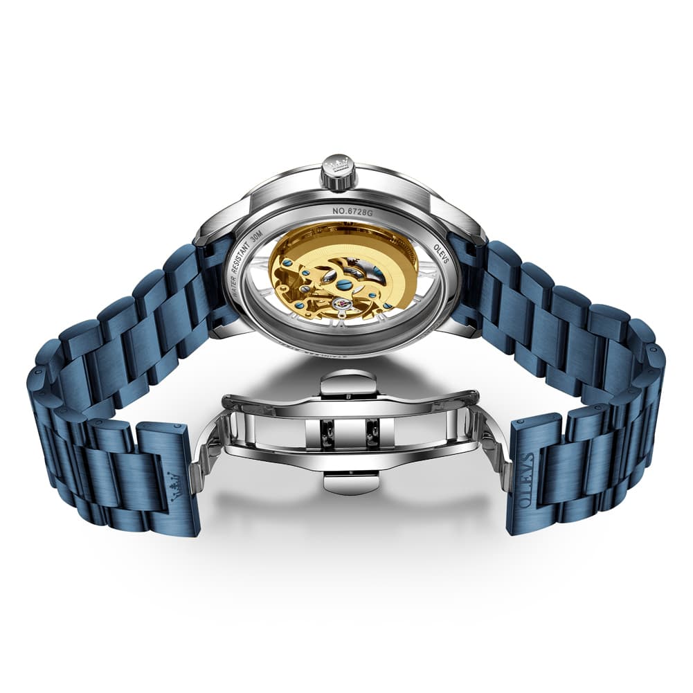OLEVS 6728 Automatic Skeleton Mechanical Watch For Men