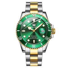 OLEVS 6650 Stainless Steel Mechanical Dive Watch for Men