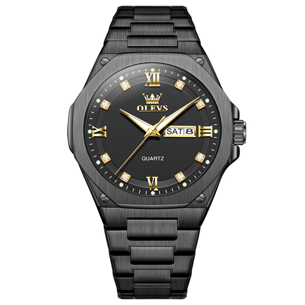 OLEVS 3736 Polygonal Diamond Quartz Watch for Men