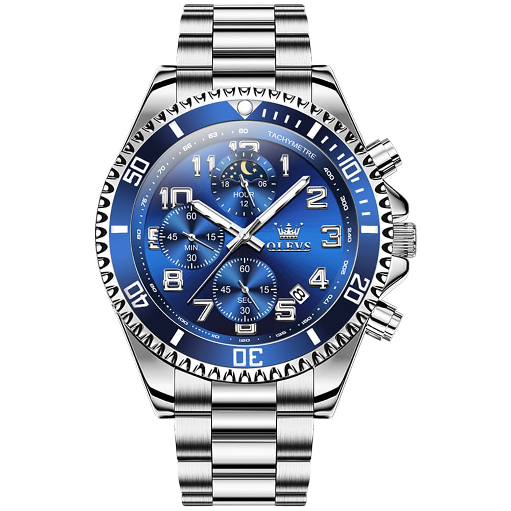 OLEVS 2926 Dive-Style Moon Phase Quartz Watch for Men