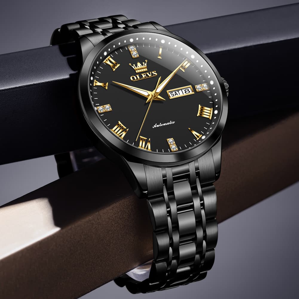 OLEVS 7062 Classic Dual Calendar Automatic Watch For Men