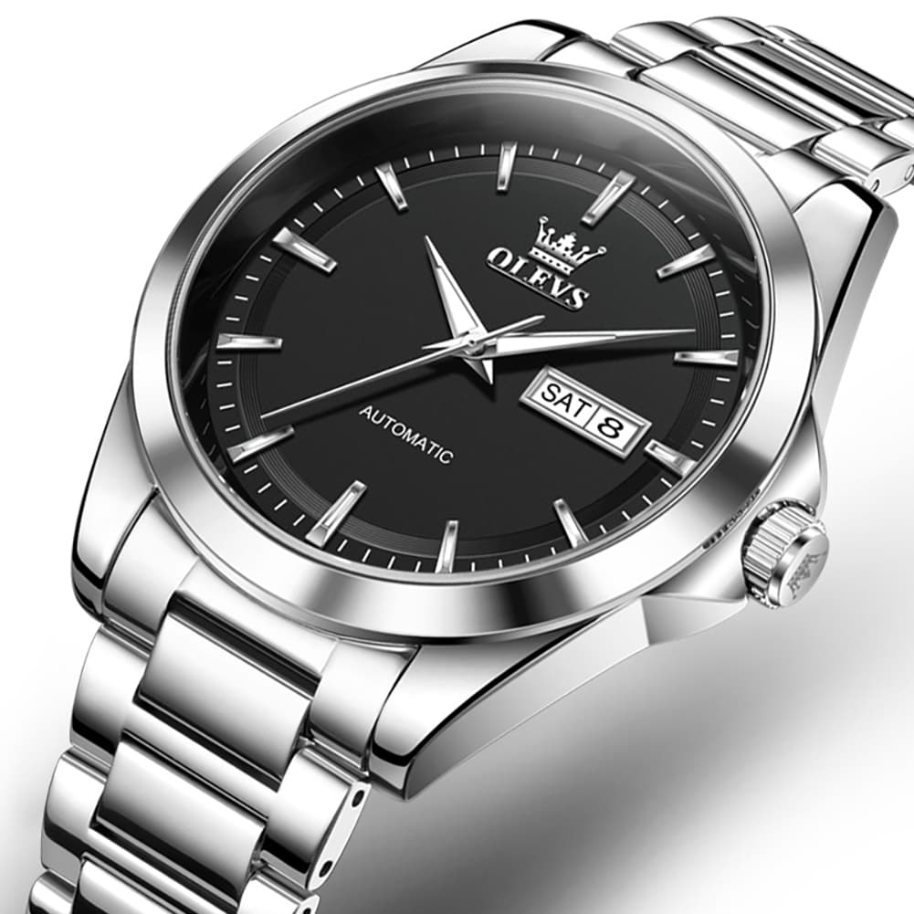 OLEVS 7090 Classic Dual Calendar Automatic Watch For Men