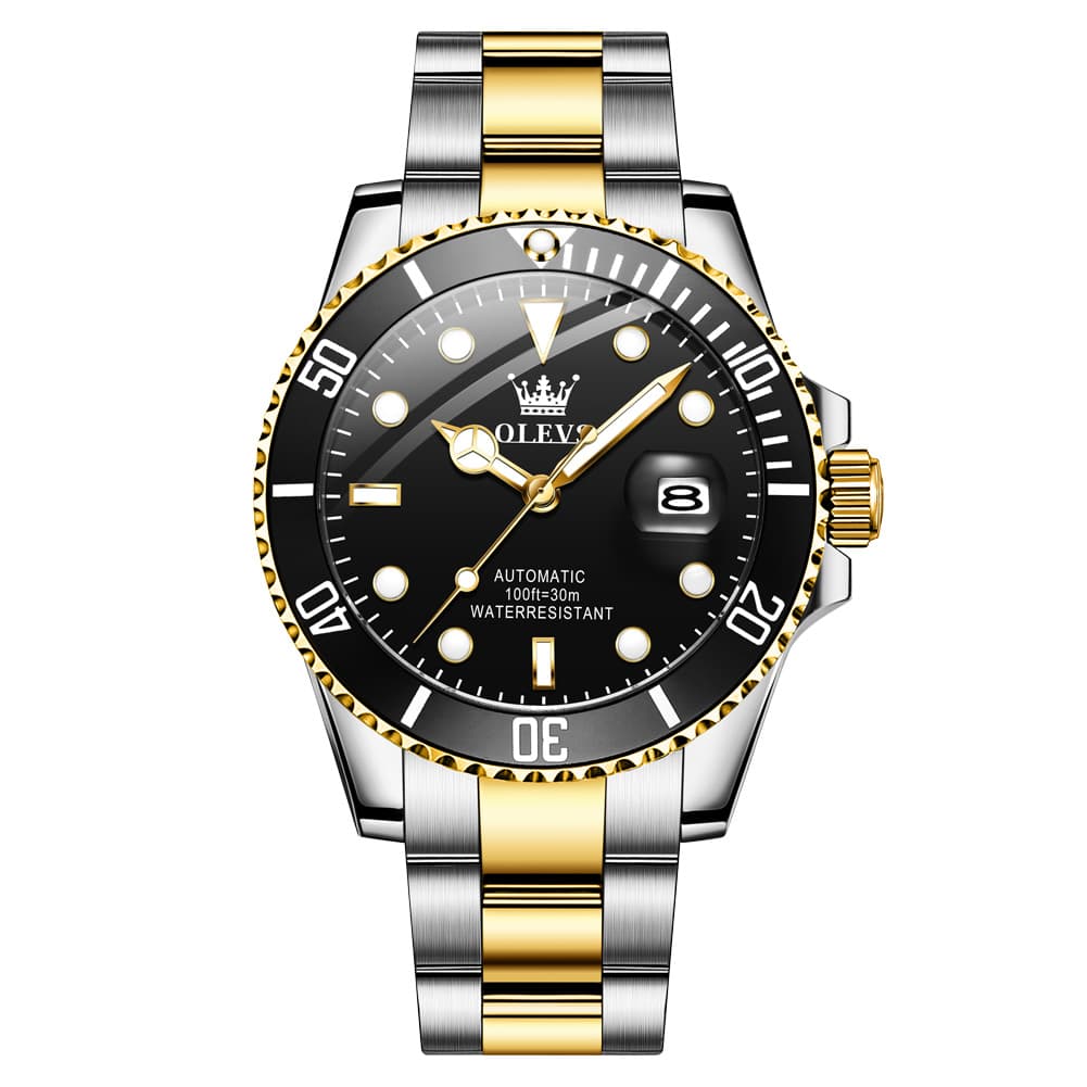 OLEVS 6650 Stainless Steel Mechanical Dive Watch for Men