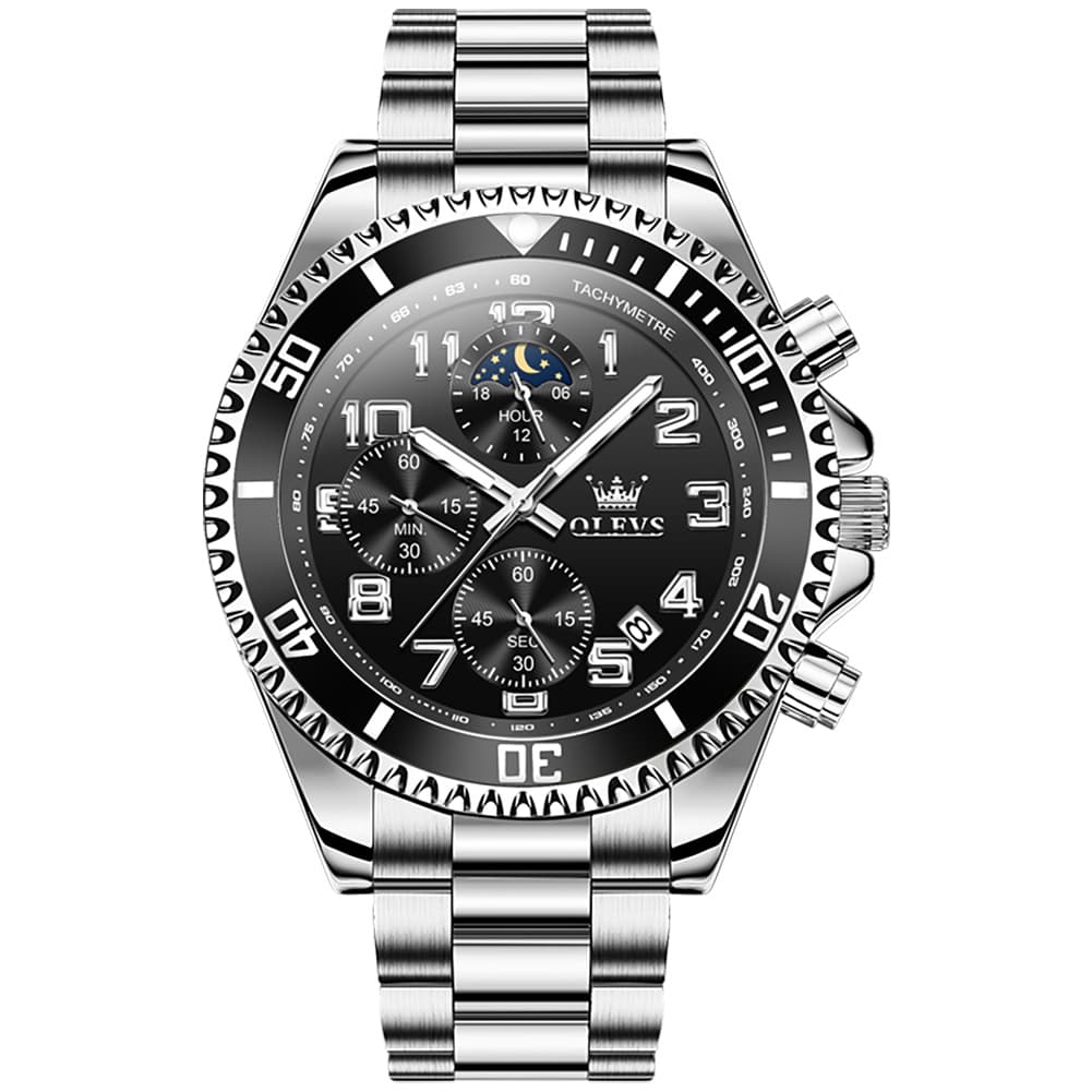 OLEVS 2926 Dive-Style Moon Phase Quartz Watch for Men