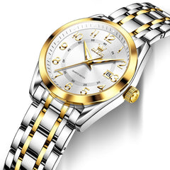 OLEVS 3666 Quartz Luminous Stainless Steel Watch For Women