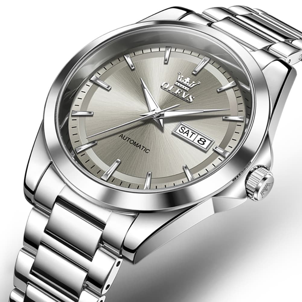 OLEVS 7090 Classic Dual Calendar Automatic Watch For Men