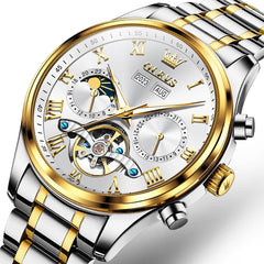 OLEVS 7005 Multi Function Skeleton Mechanical Watch for Men