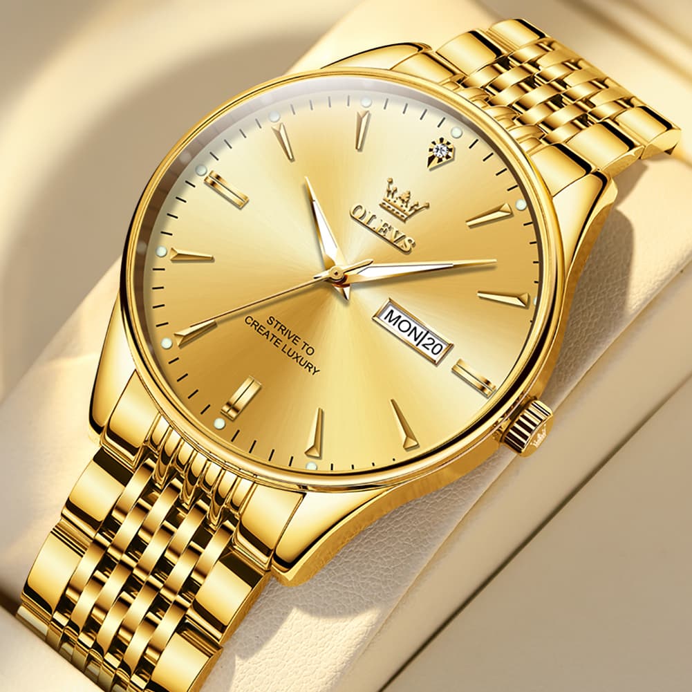 OLEVS 2929 Minimalist Day Date Quartz Watch for Men