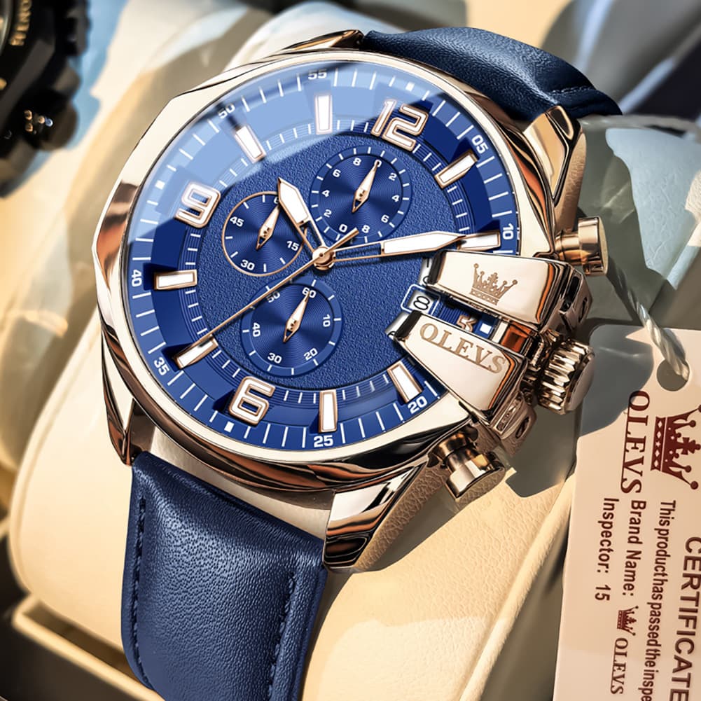 OLEVS 2978 Oversized 50mm Chronograph Quartz Watch for Men