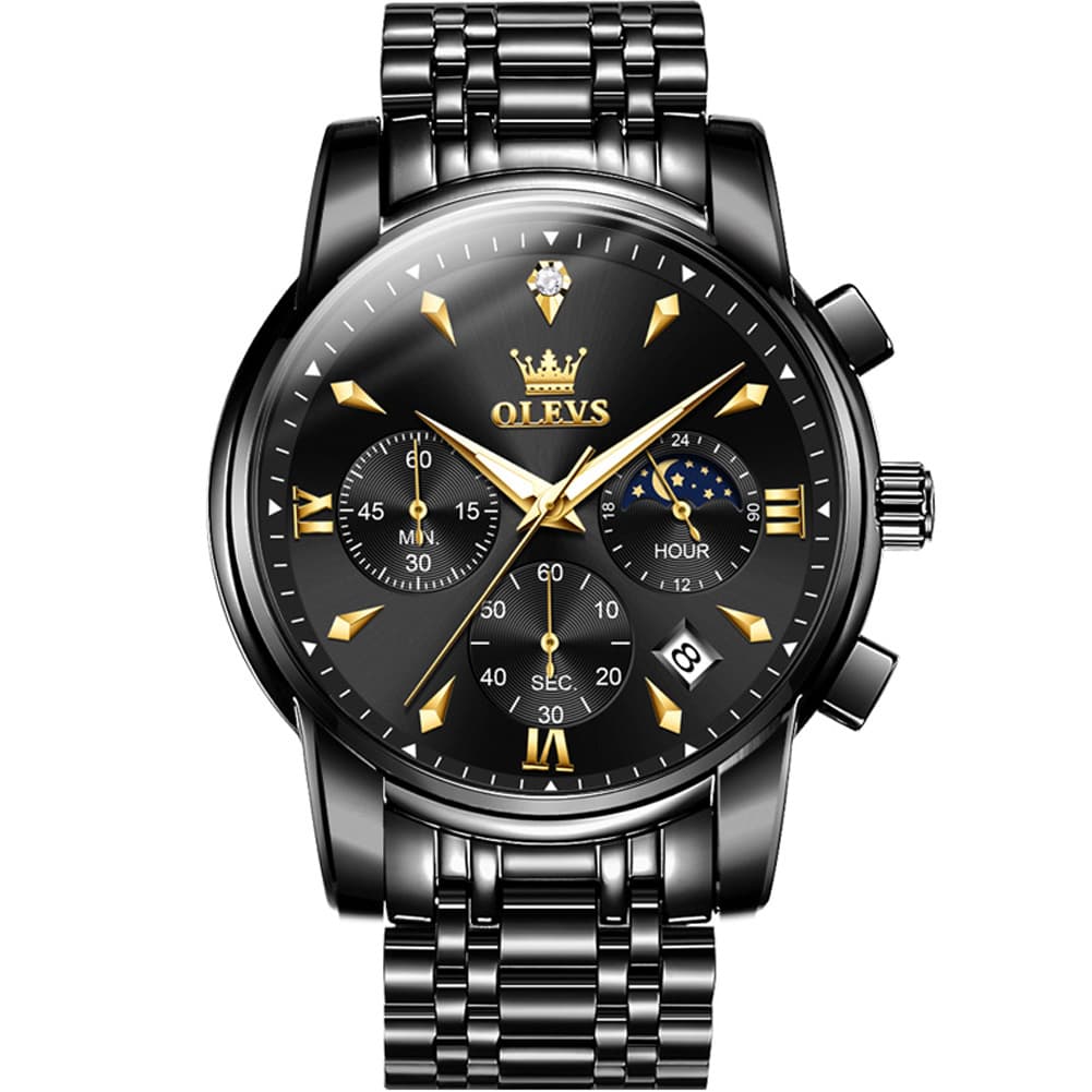 OLEVS 3639 Chronograph Moon Phase Quartz Watch for Men