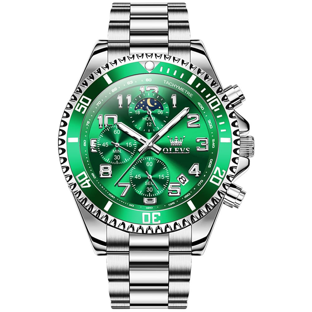 OLEVS 2926 Dive-Style Moon Phase Quartz Watch for Men
