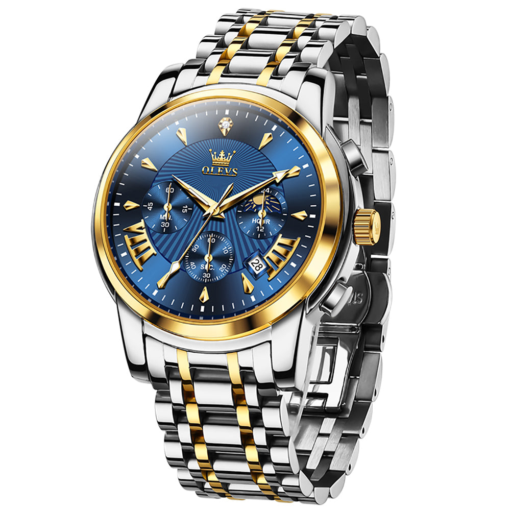 OLEVS 2892 Steel Chronograph Quartz Watch for Men