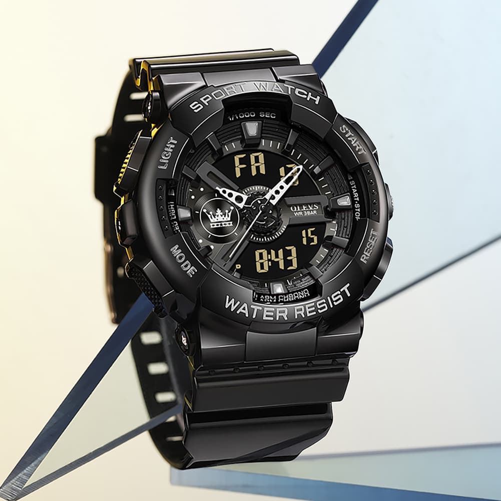 OLEVS 1102 Rugged Dual Display Digital Sport Watch for Men