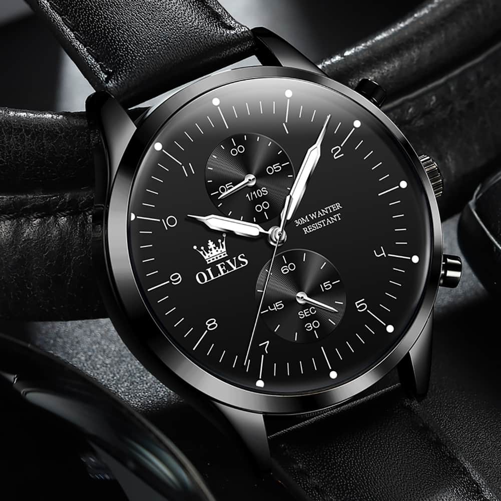 OLEVS 2880 Minimalist Slim Dress Chronograph Watch for Men