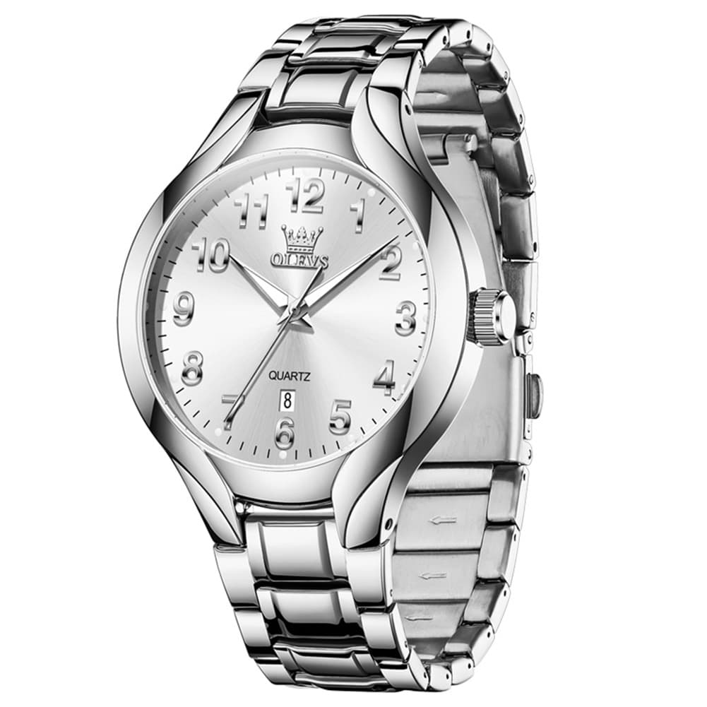 OLEVS 3650 Classic Gold Quartz Watch for Men & Women (His & Hers)
