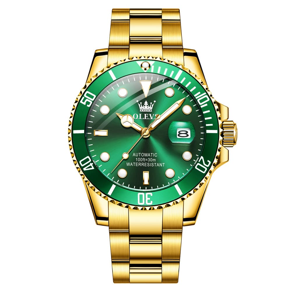 OLEVS 6650 Stainless Steel Mechanical Dive Watch for Men