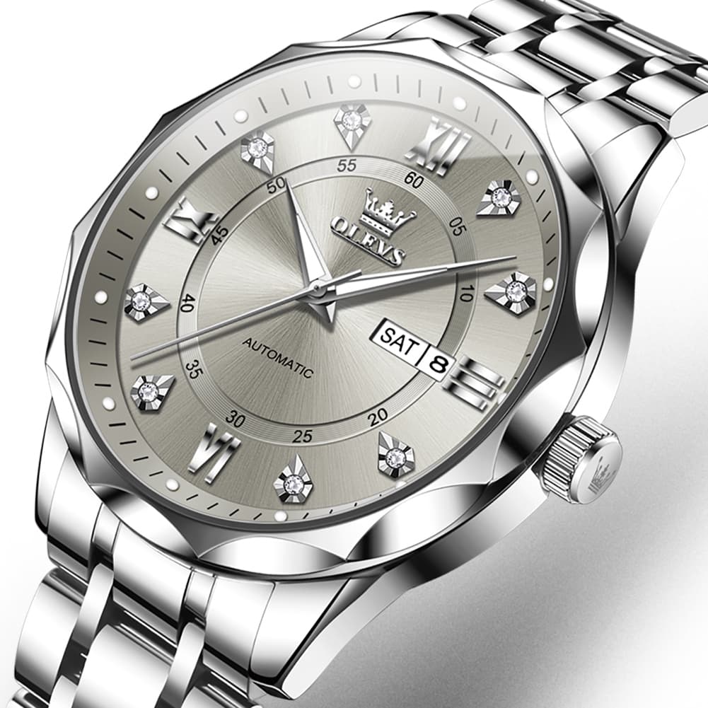 OLEVS 6727 Automatic Mechanical Diamond Watch For Men