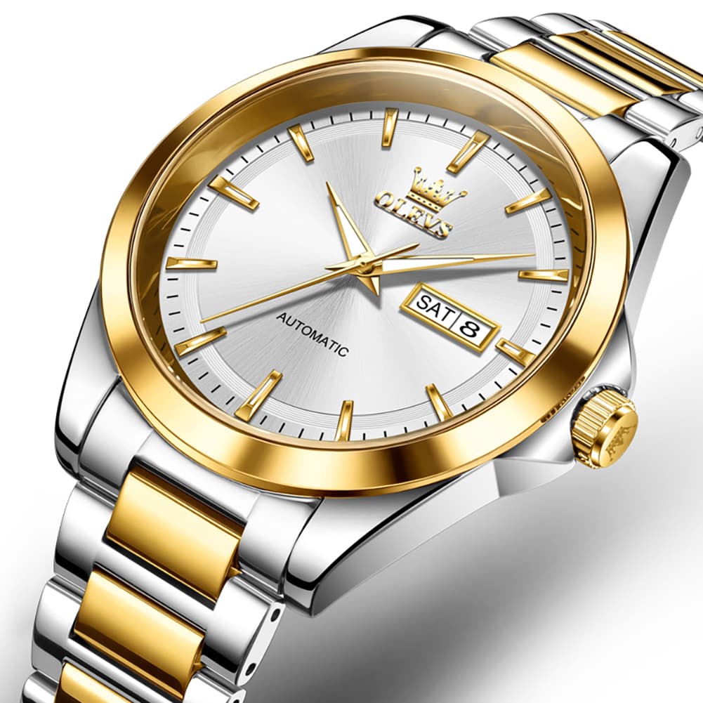 OLEVS 7090 Classic Dual Calendar Automatic Watch For Men