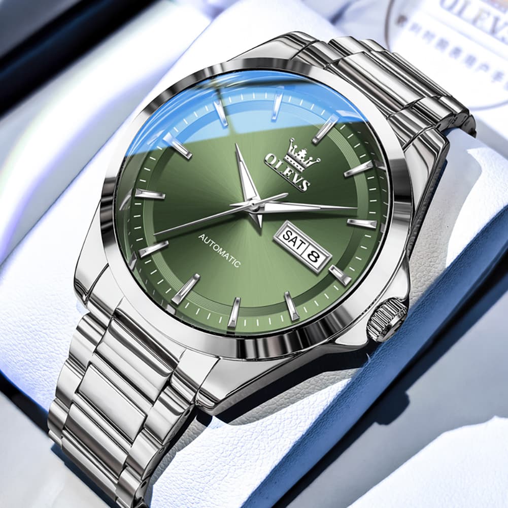 OLEVS 7090 Classic Dual Calendar Automatic Watch For Men