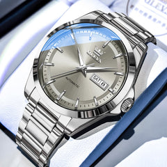 OLEVS 7090 Classic Dual Calendar Automatic Watch For Men