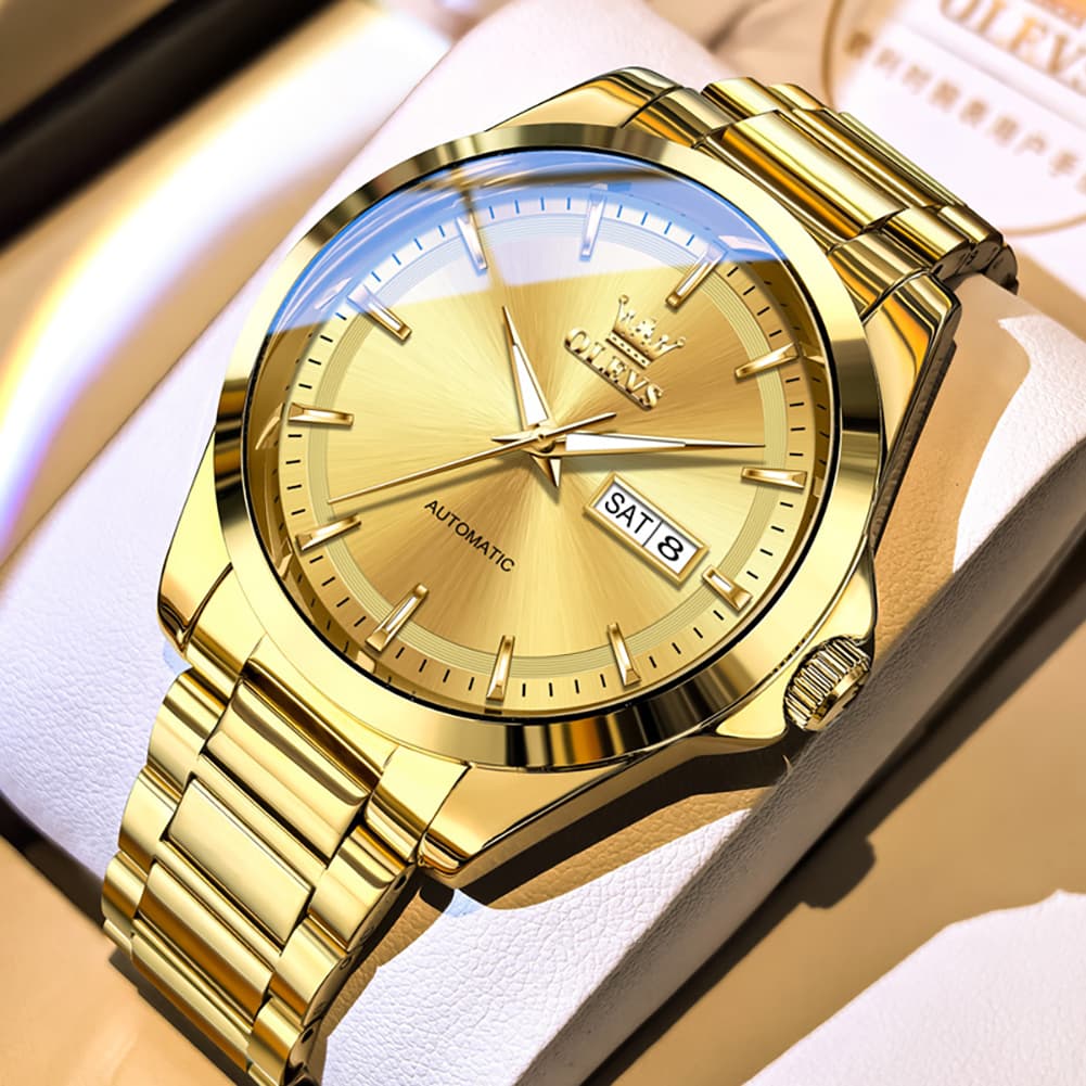 OLEVS 7090 Classic Dual Calendar Automatic Watch For Men