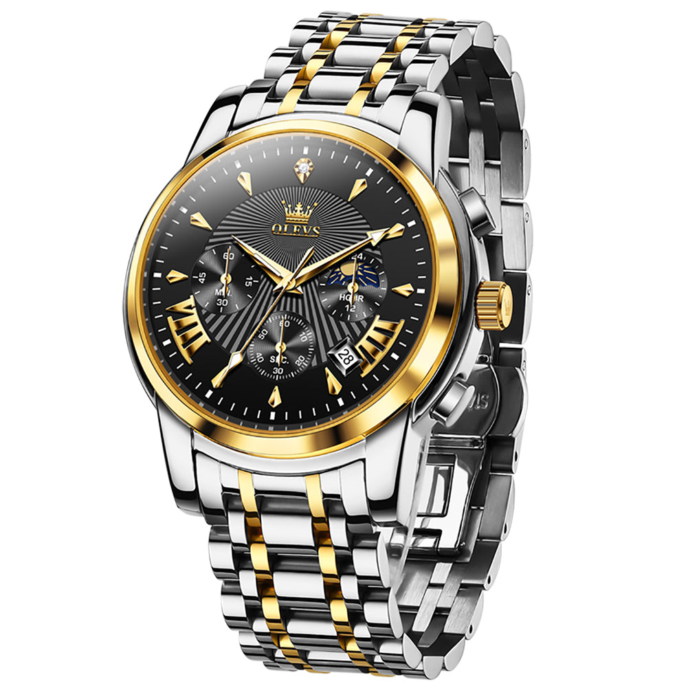 OLEVS 2892 Steel Chronograph Quartz Watch for Men