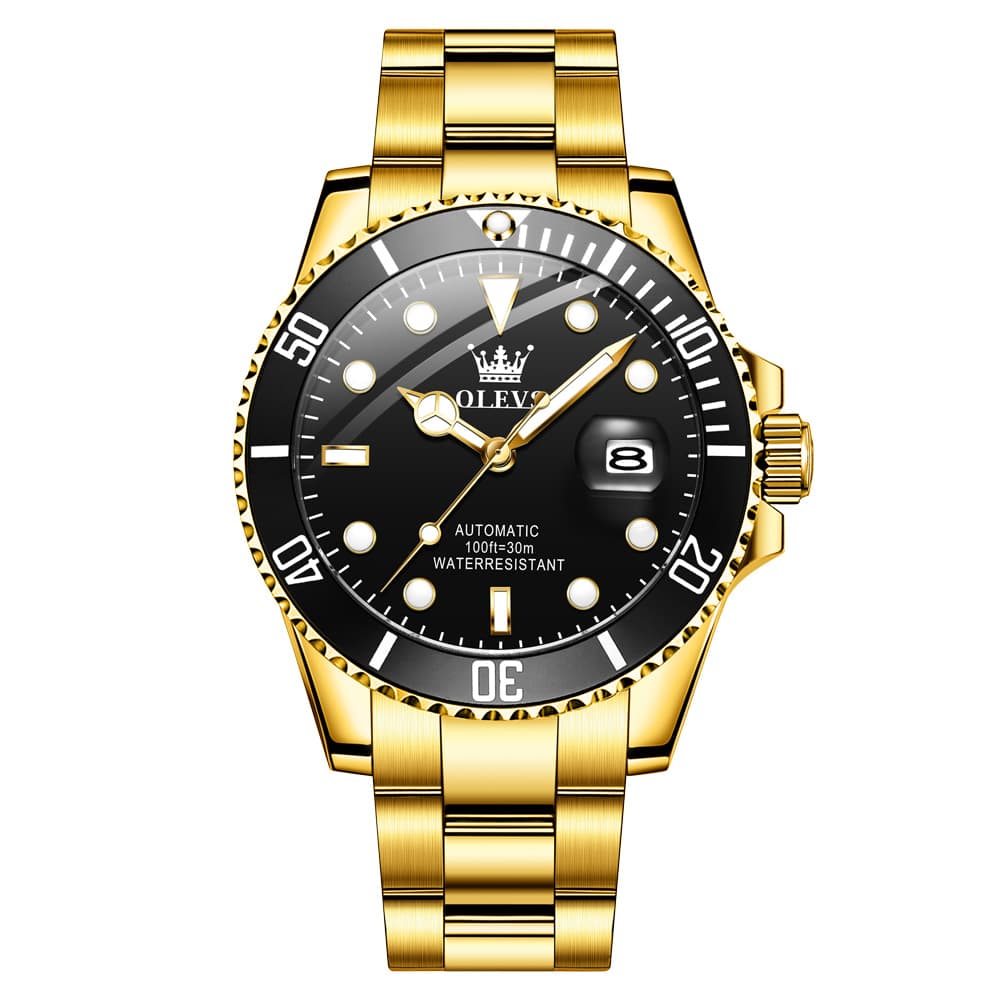 OLEVS 6650 Stainless Steel Mechanical Dive Watch for Men