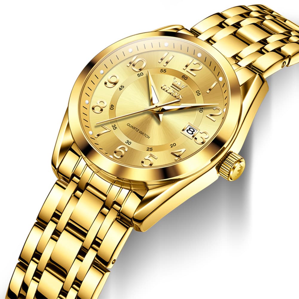 OLEVS 3666 Quartz Luminous Stainless Steel Watch For Women