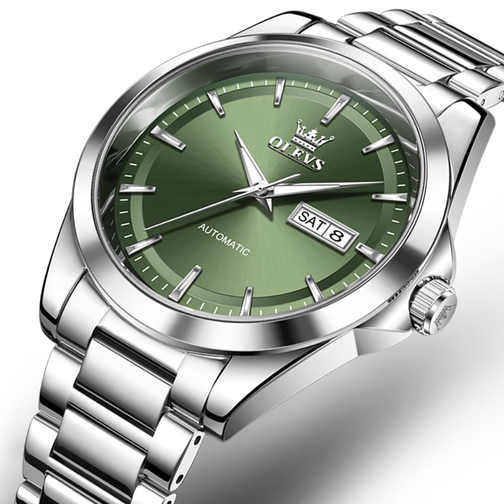 OLEVS 7090 Classic Dual Calendar Automatic Watch For Men