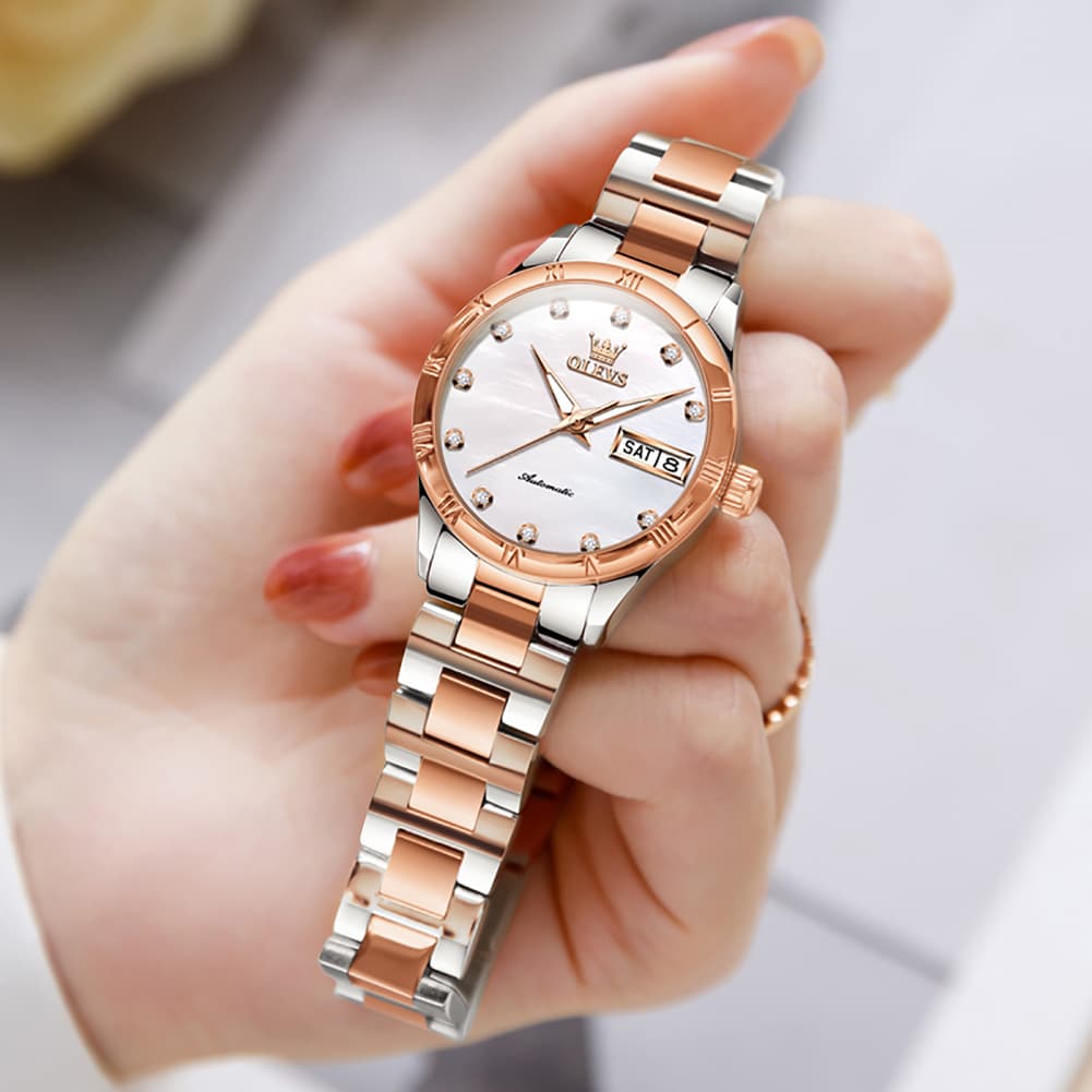 OLEVS 7030 Elegant Automatic Mechanical Watch For Women