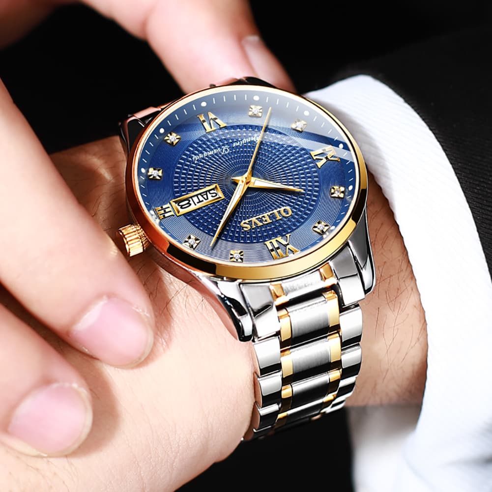 OLEVS 6603 Classic Automatic Mechanical Diamond Watch for Men