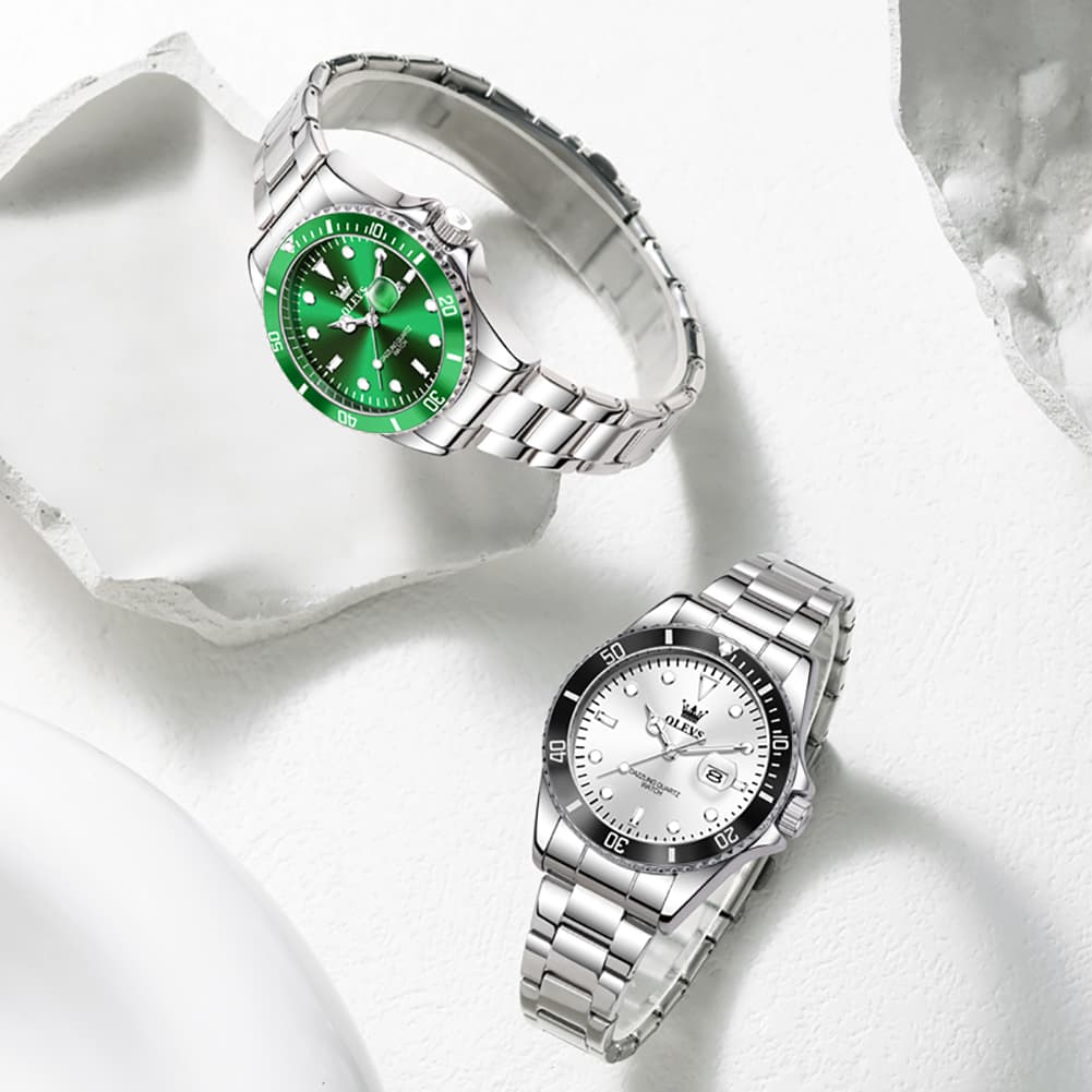 OLEVS 5885 Sporty Chic Luxury Dive Style Watch for Women